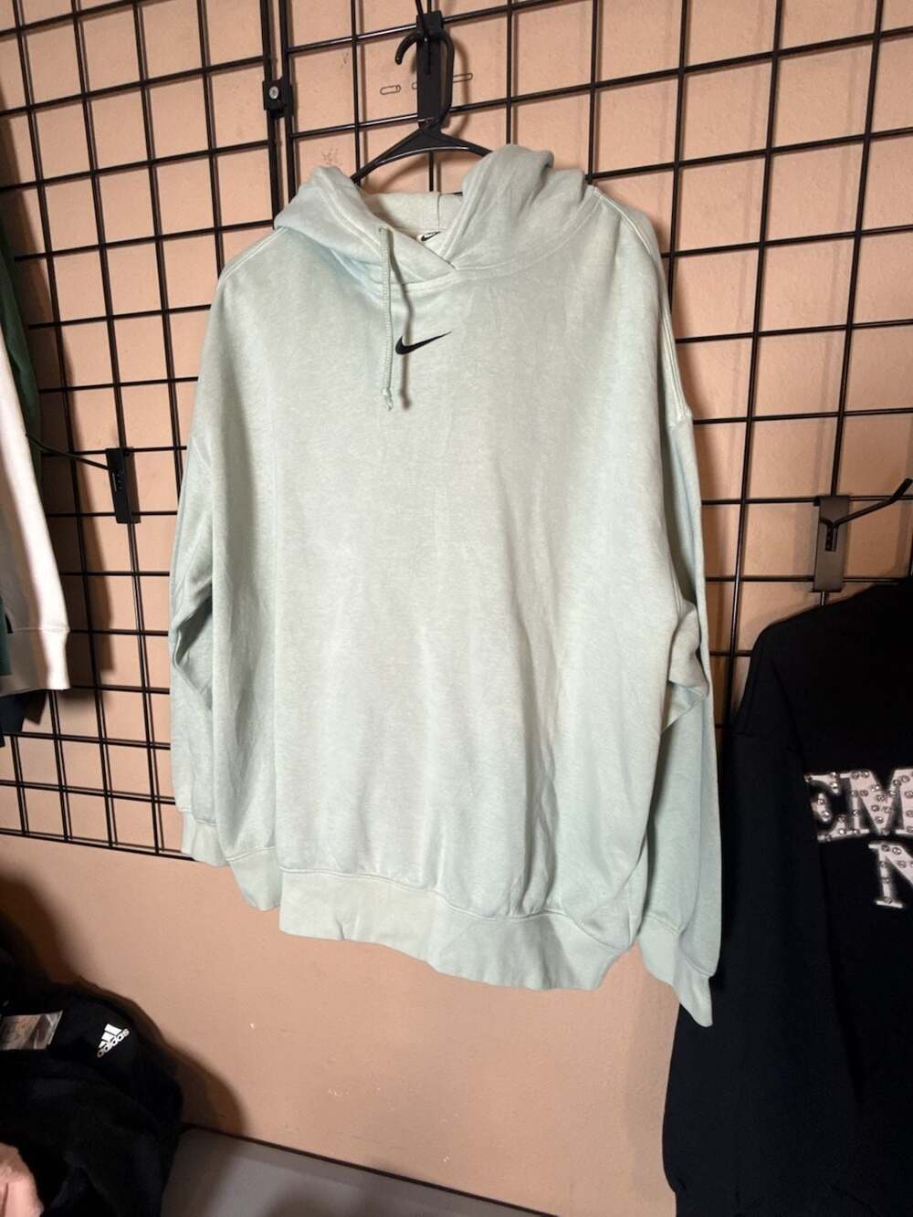 Nike Hoodie Size L Light Green Center Swoosh